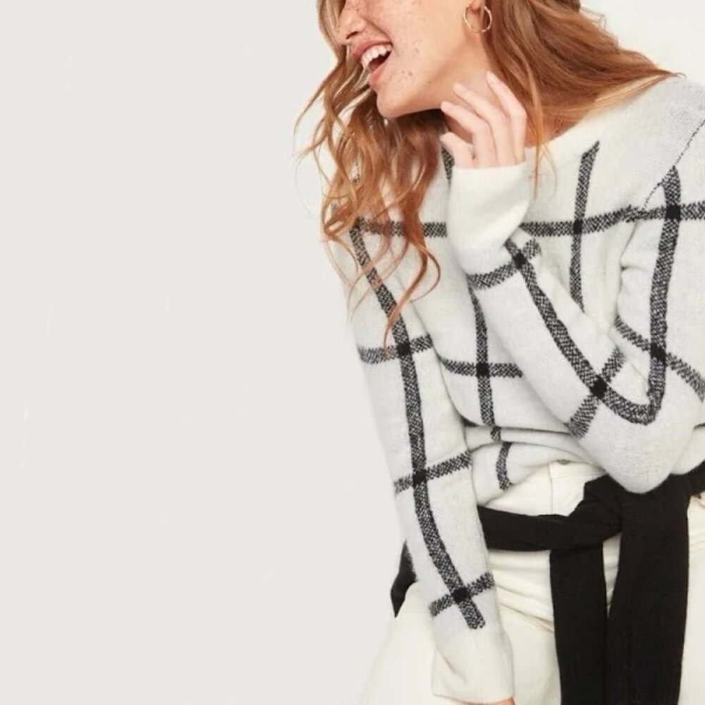 Windowpane Sweater NWOT